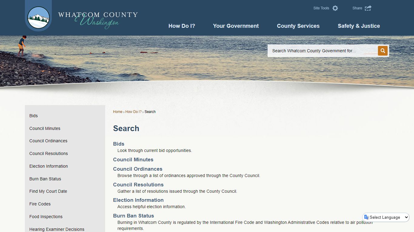 Search | Whatcom County, WA - Official Website